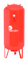 Расширительный бак на систему отопления Wester WRV 1000 (красный)